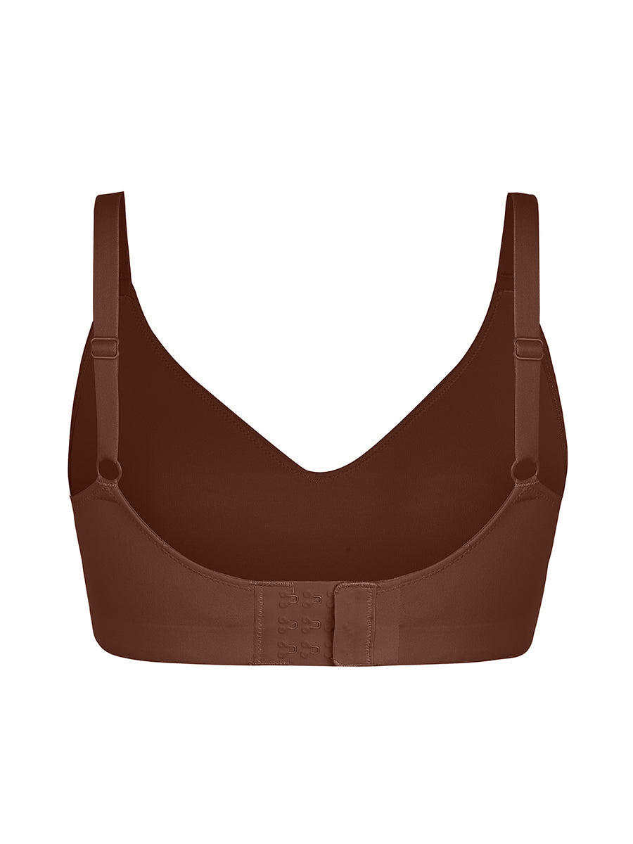 Well-in Vogue Seamless Comfort Underarm Smoothing V-Neck Bralette with Adjustable Straps
