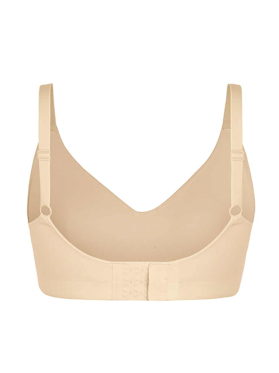 Well-in Vogue Seamless Comfort Underarm Smoothing V-Neck Bralette with Adjustable Straps