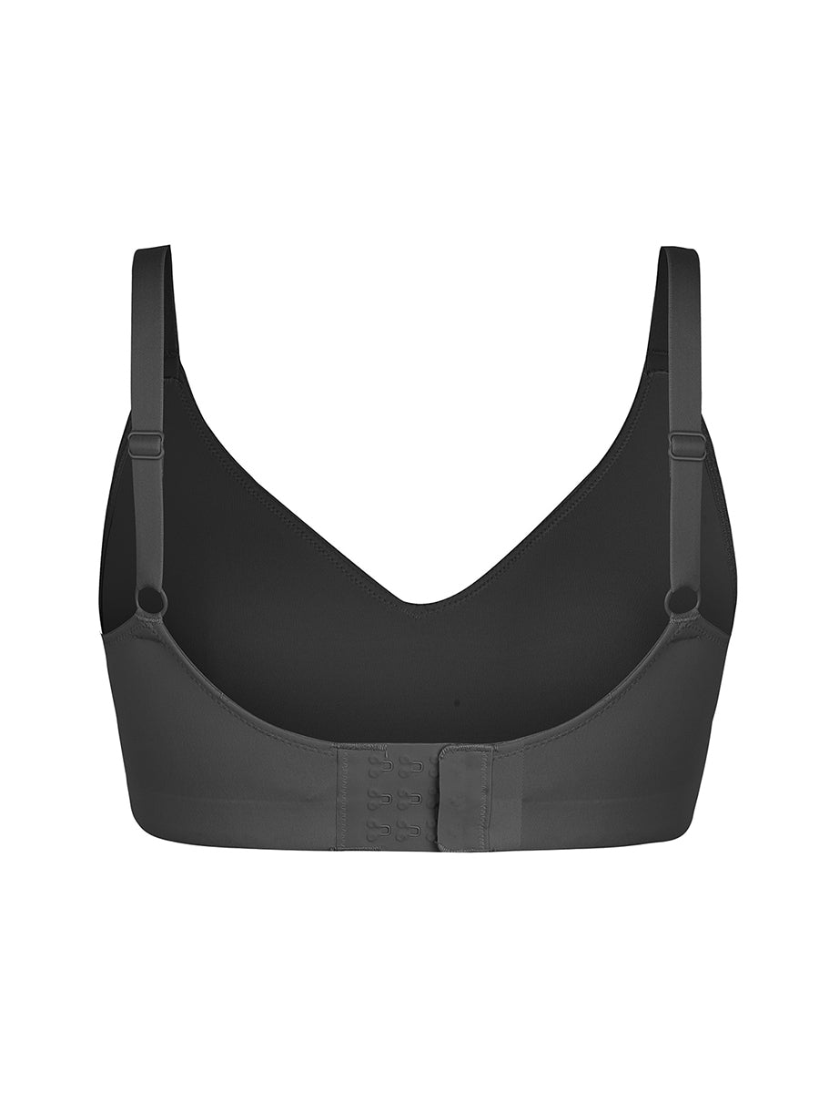 Well-in Vogue Seamless Comfort Underarm Smoothing V-Neck Bralette with Adjustable Straps