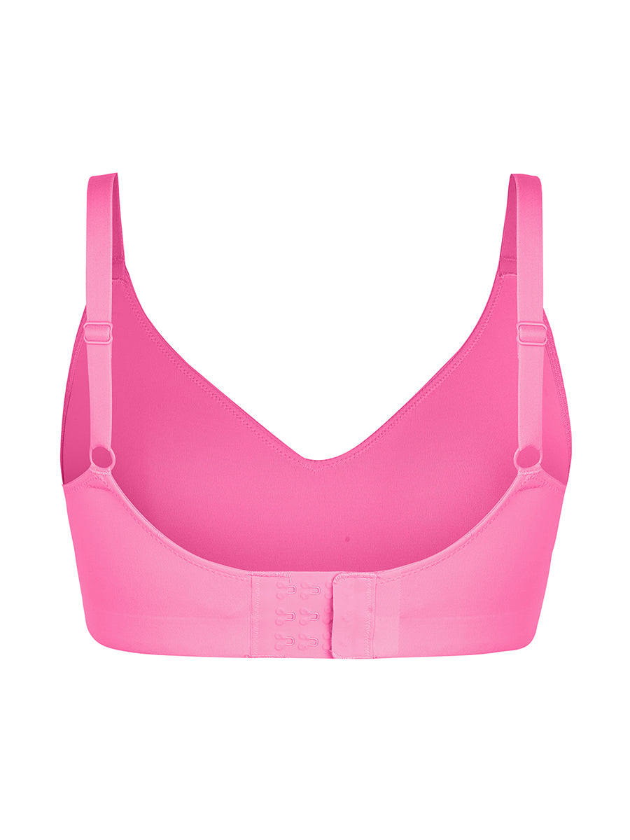 Well-in Vogue Seamless Comfort Underarm Smoothing V-Neck Bralette with Adjustable Straps