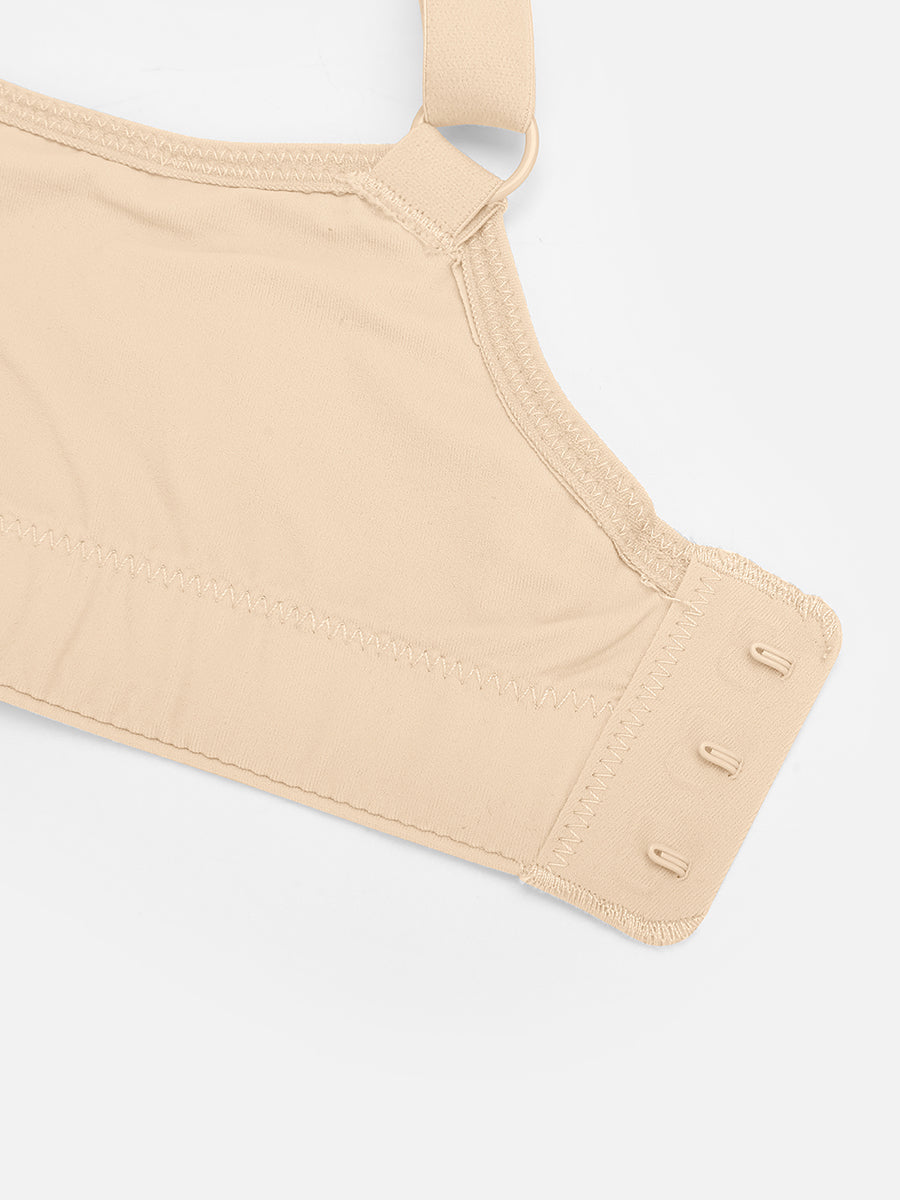 Well-in Vogue Seamless Comfort Underarm Smoothing V-Neck Bralette with Adjustable Straps