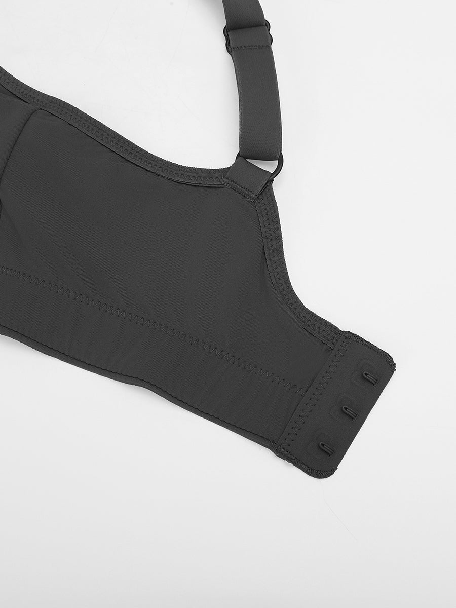 Well-in Vogue Seamless Comfort Underarm Smoothing V-Neck Bralette with Adjustable Straps