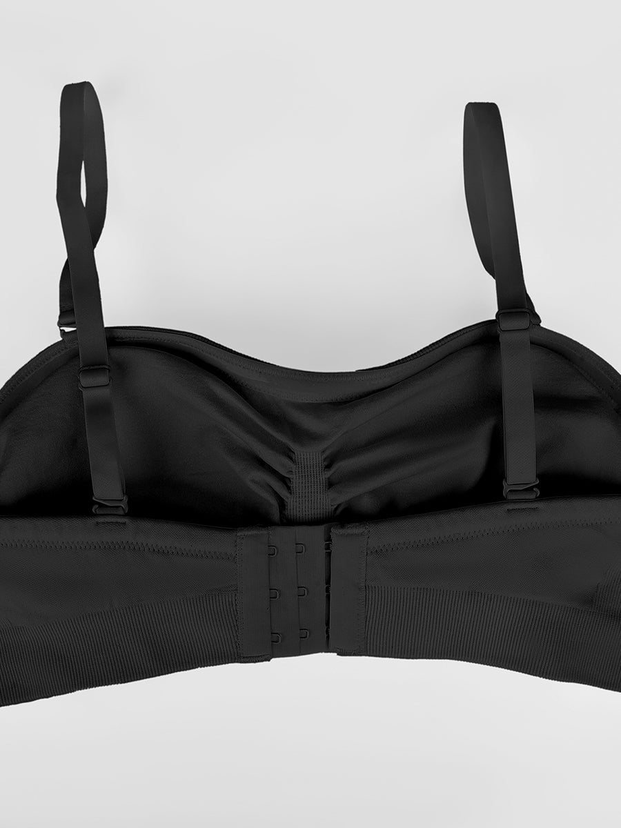 Well-in Vogue Seamless Strapless Wireless Breast Support Bra with Removable Cup Pad