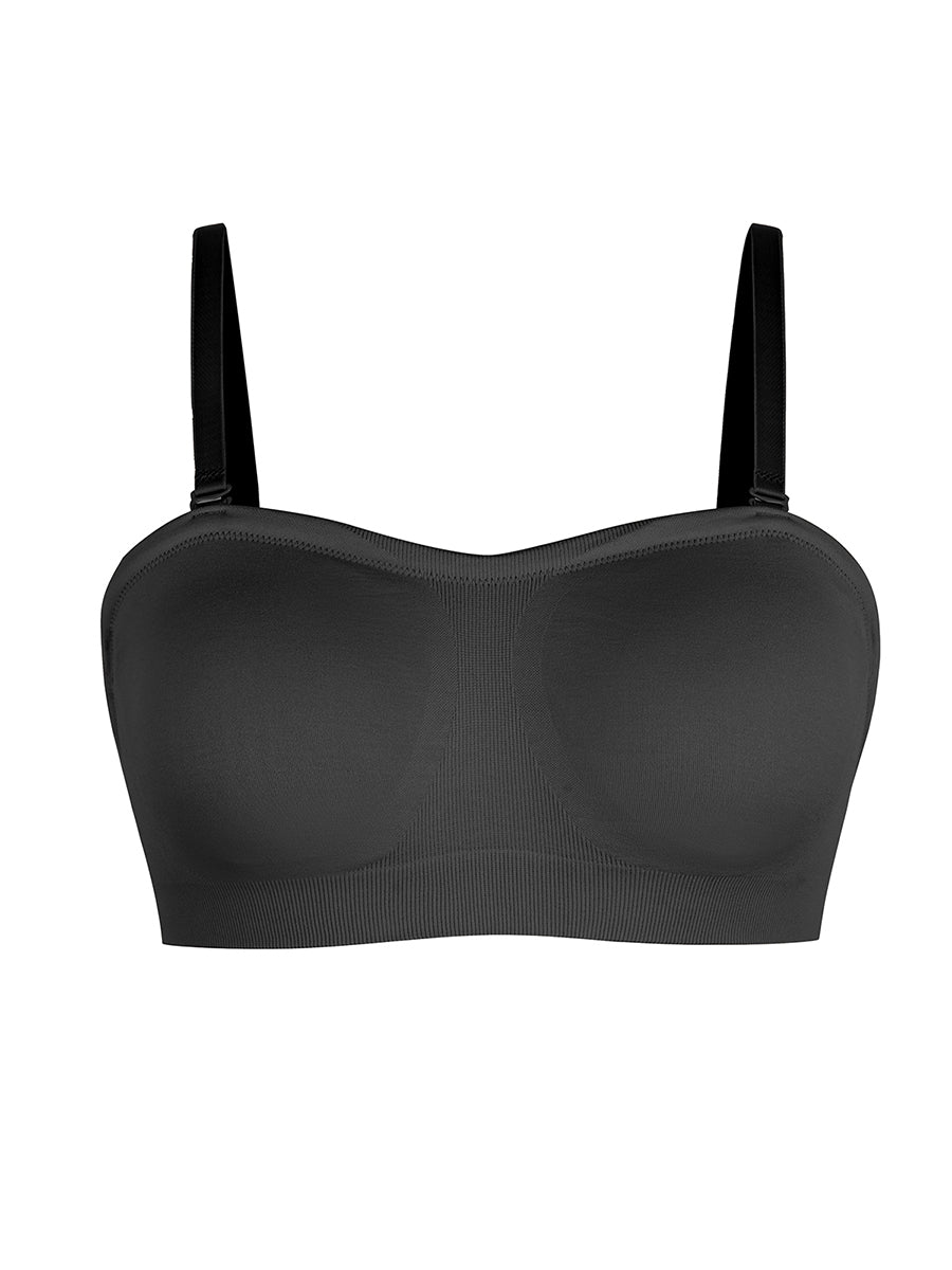 Well-in Vogue Seamless Strapless Wireless Breast Support Bra with Removable Cup Pad