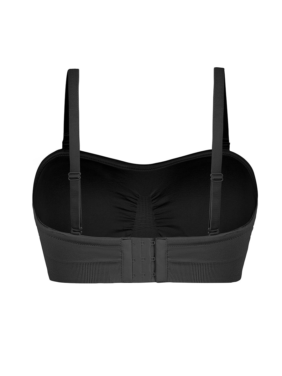 Well-in Vogue Seamless Strapless Wireless Breast Support Bra with Removable Cup Pad