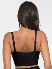 Well-in Vogue Shiny Yarn Seamless Chest Support Bra with Built-in Padding