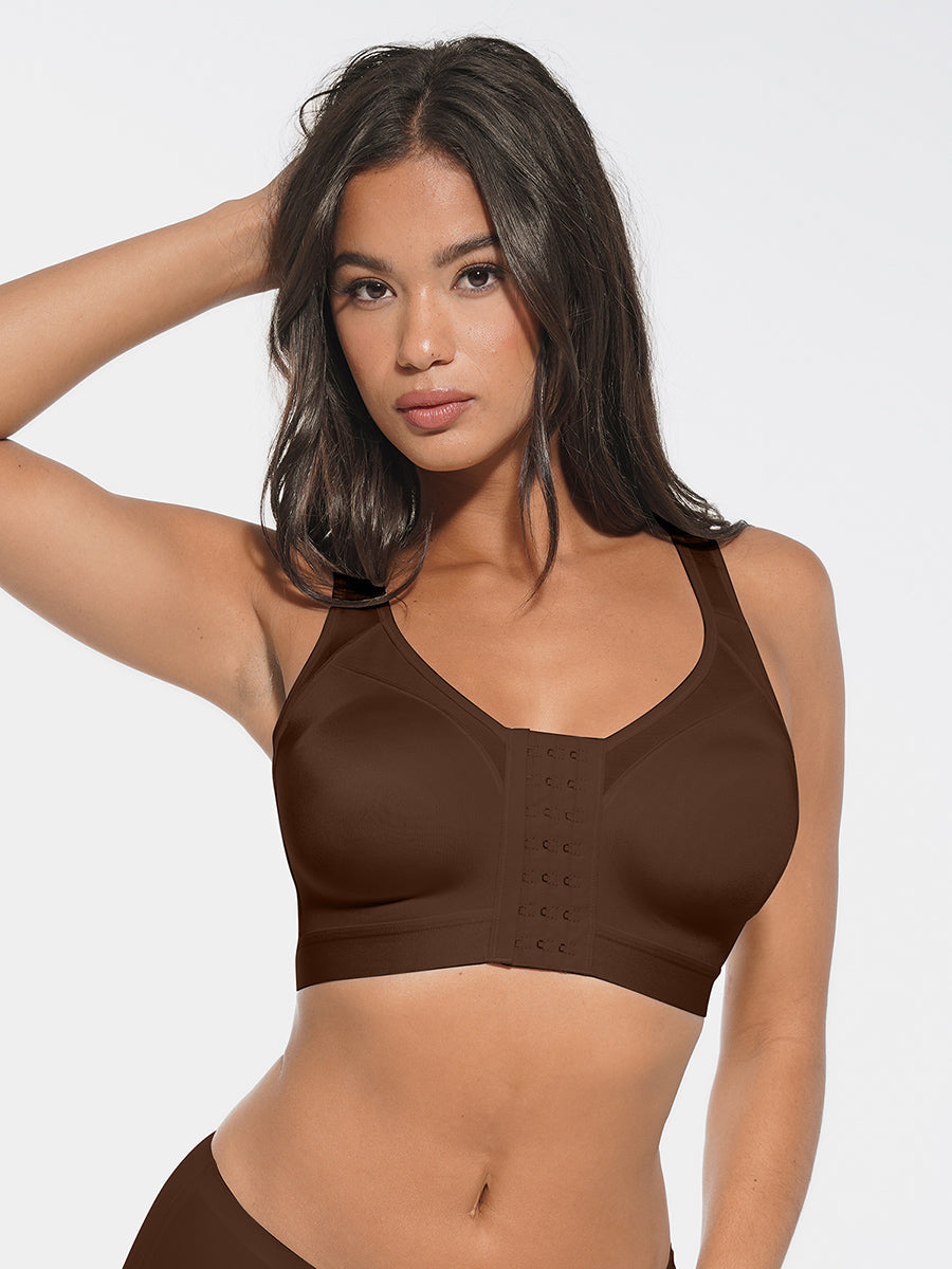Well-in Vogue Full Coverage Wireless No Padding Smooth Back & Side Support Post-Surgery Bra