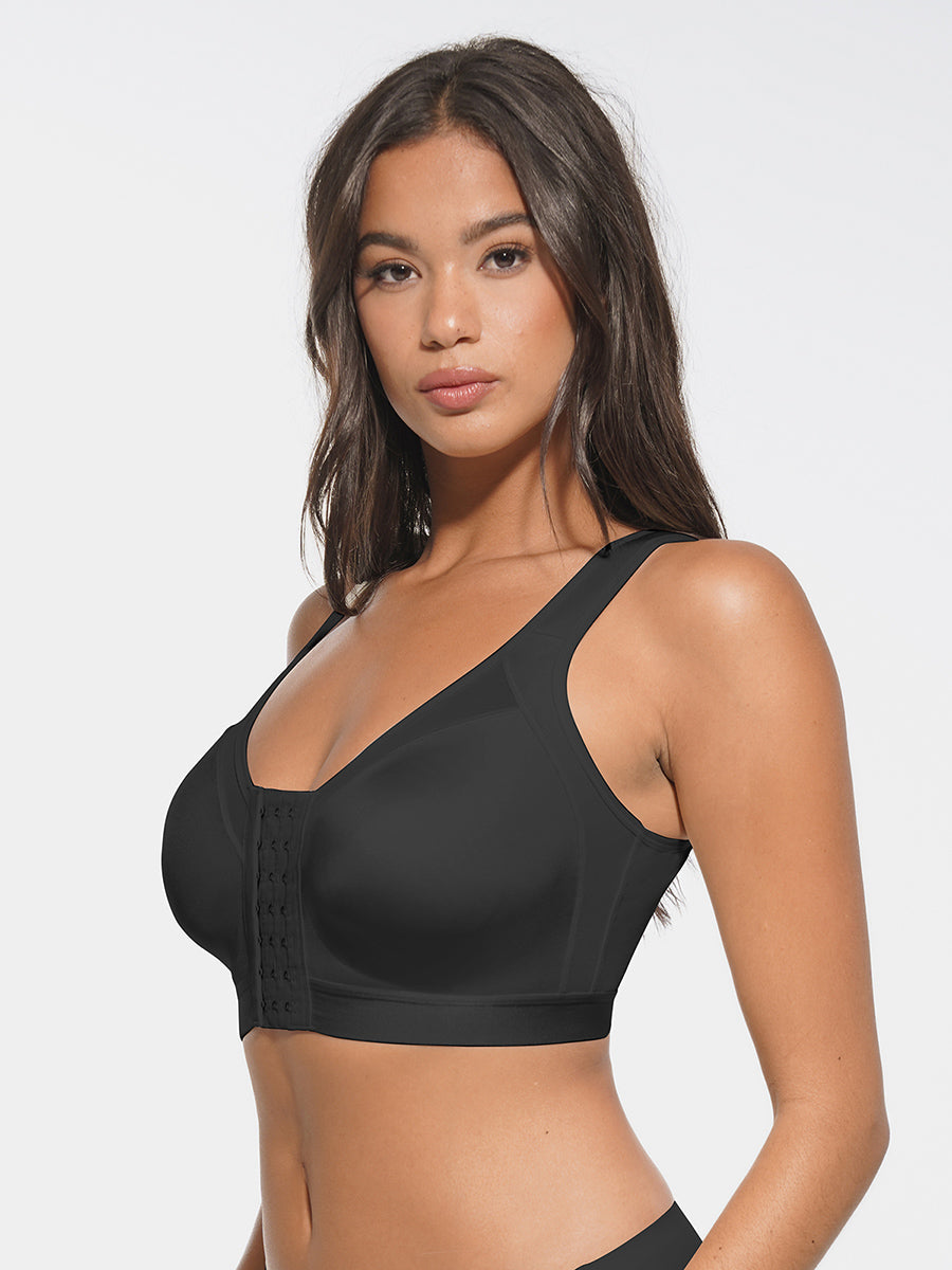 Well-in Vogue Full Coverage Wireless No Padding Smooth Back & Side Support Post-Surgery Bra