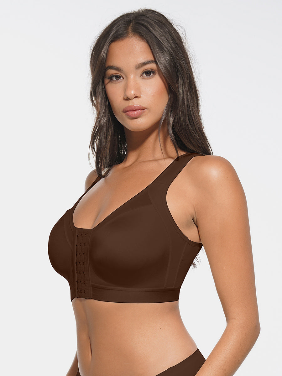 Well-in Vogue Full Coverage Wireless No Padding Smooth Back & Side Support Post-Surgery Bra