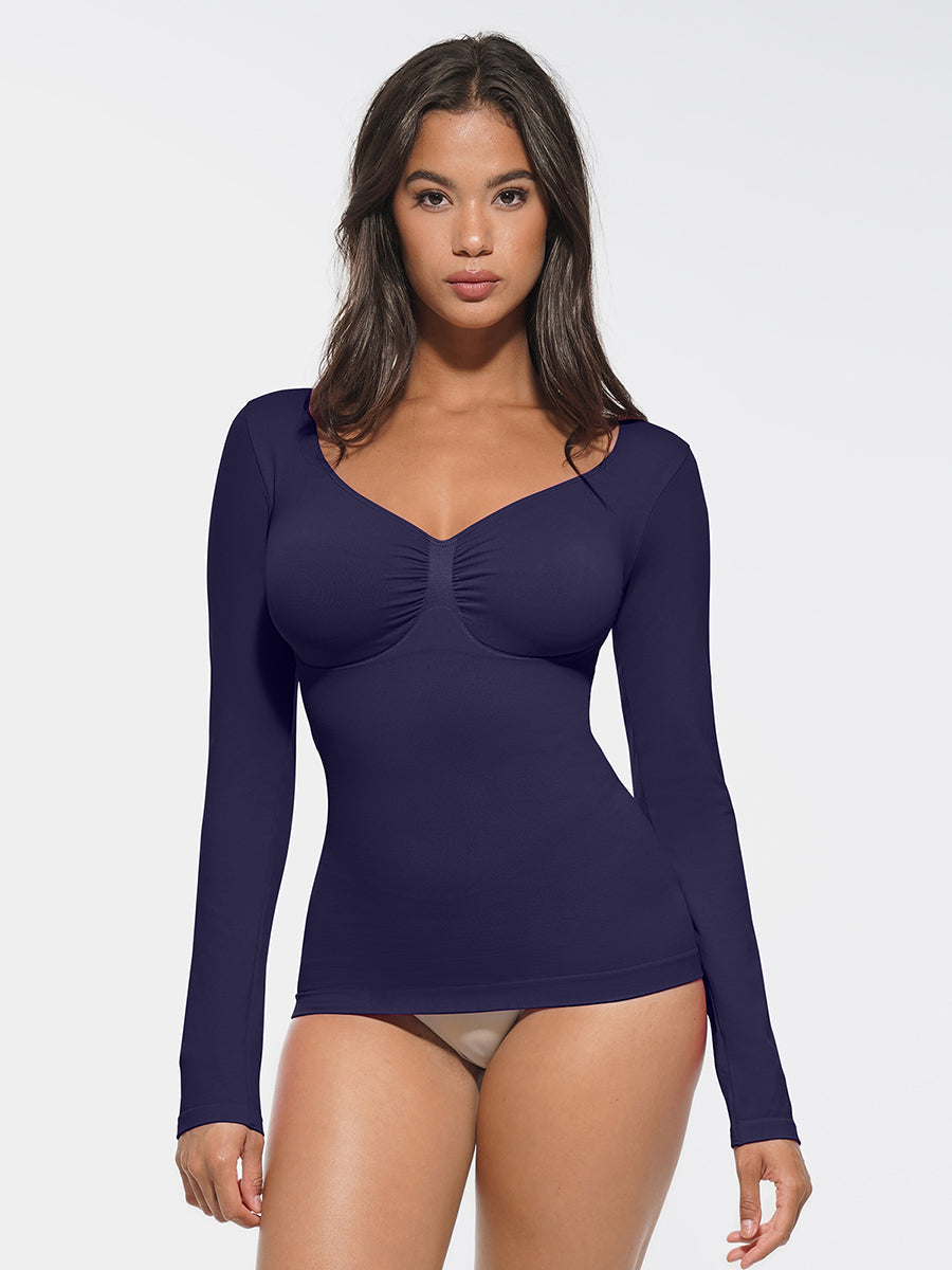 Well-in Vogue Seamless Diamond Neck Bust Support Waist and Tummy Control Shaping Bodysuit