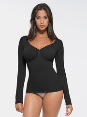 Well-in Vogue Seamless Diamond Neck Bust Support Waist and Tummy Control Shaping Bodysuit
