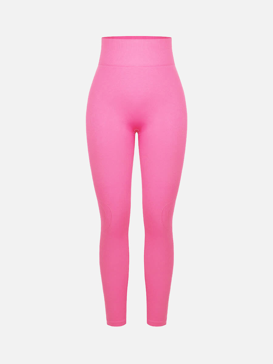 Well-in Vogue Seamless Double-Layer Waistband Peach Buttocks Shaping Yoga Leggings