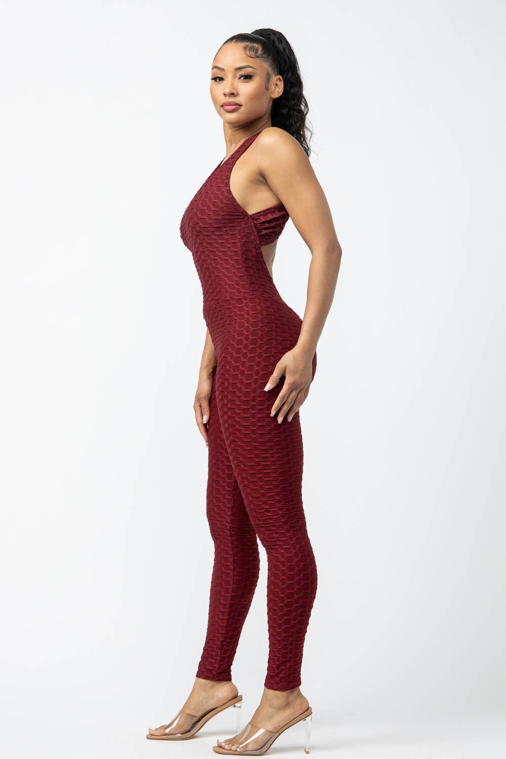 Well-in Vogue Sleeveless Cross Back Jumpsuit