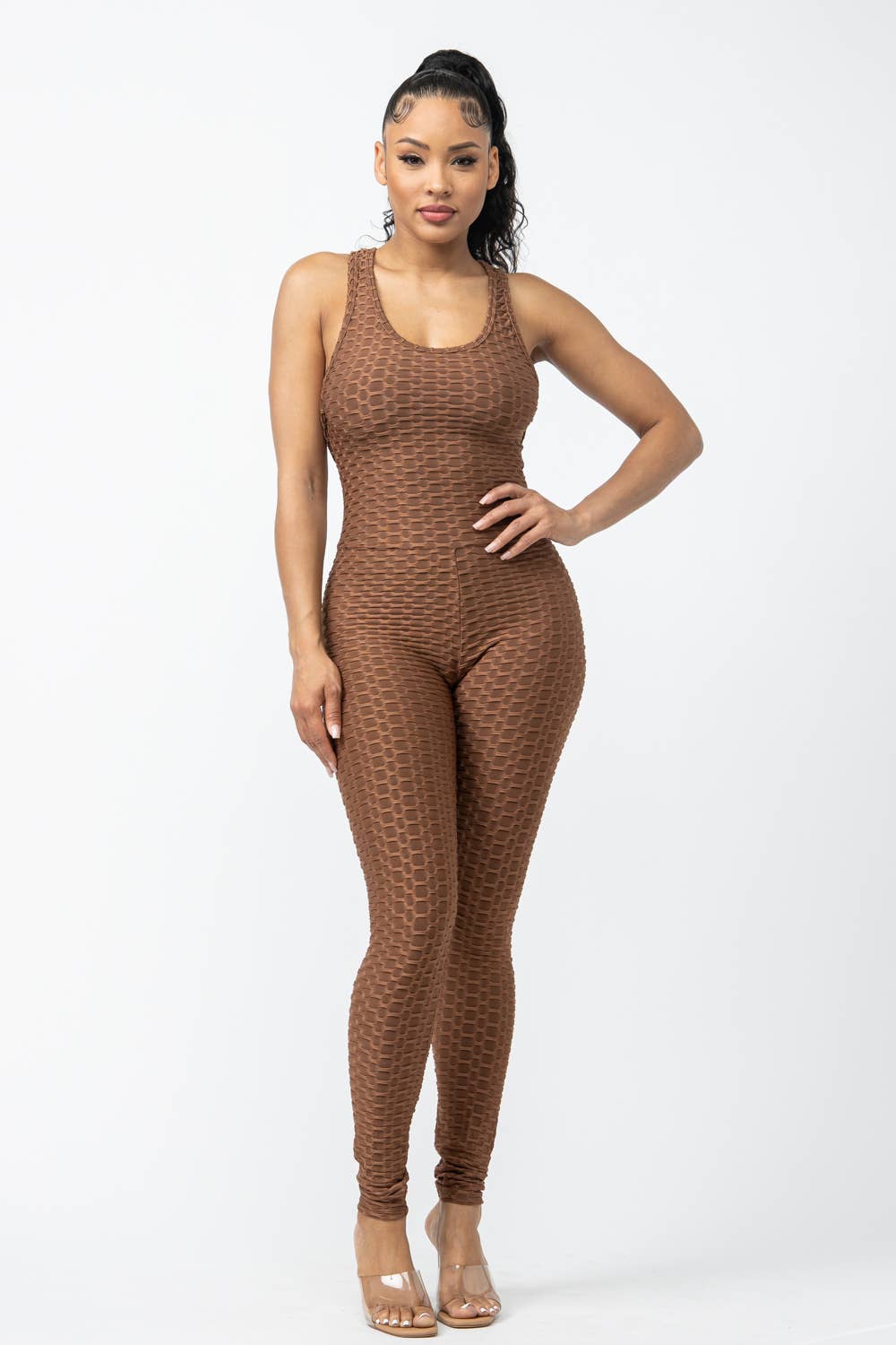 Well-in Vogue Sleeveless Cross Back Jumpsuit