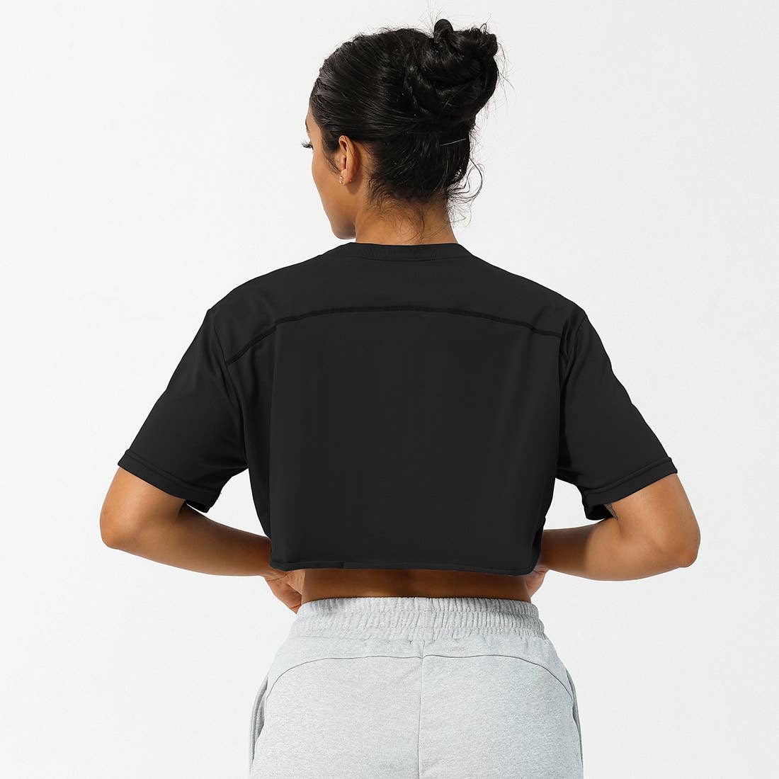 Well-in Vogue Women Loose Sport Crop Top T-Shirt