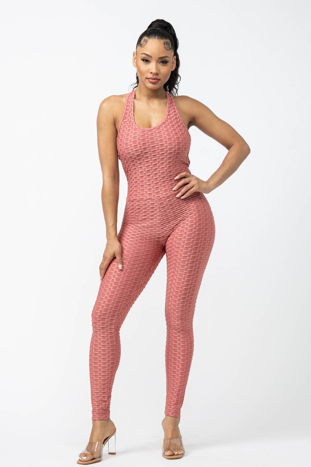 Well-in Vogue Sleeveless Cross Back Jumpsuit