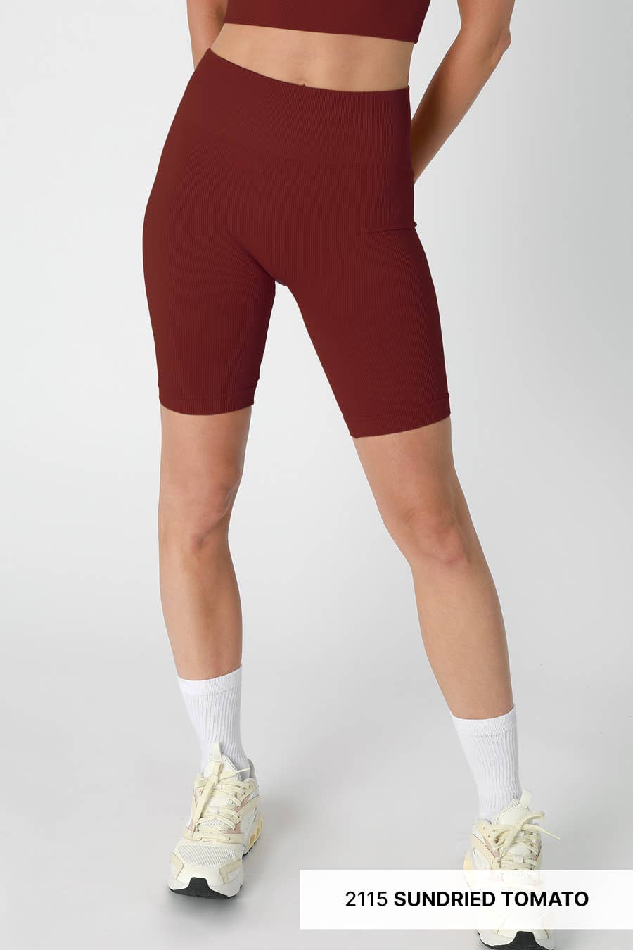 Well-in Vogue Ribbed Highwaist 6.5" inseam Biker