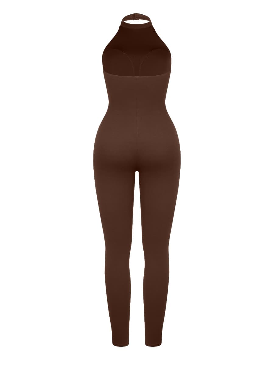 Wholesale One Piece Halter Thigh Slimming Shapewear Jumpsuits