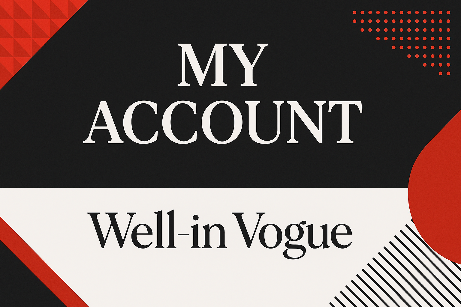 My Account Menu Banner