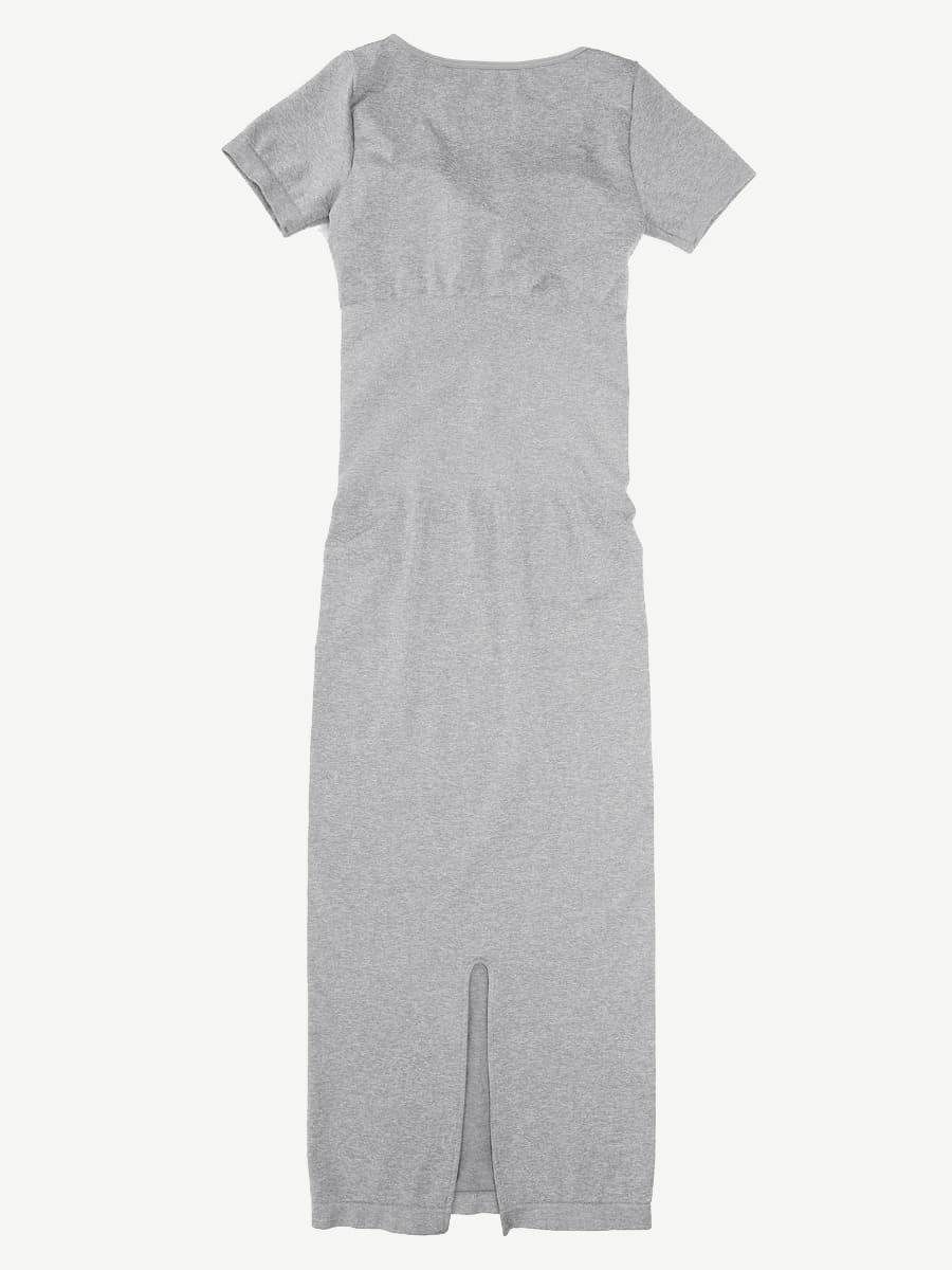 Wholesale🌿 Seamless Eco-Friendly Scoop Neck Back Slit Outer Shaping Dress With Removable Cups